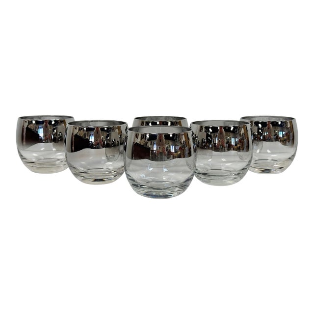 Vintage Dorothy Thorpe Style Roly Poly Glasses, Set of 6 For Sale