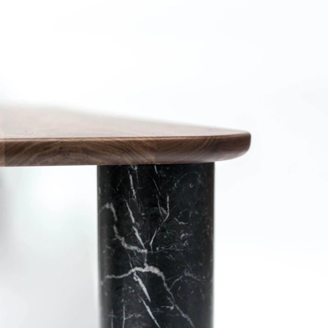 Small Sunday Coffee Table in Walnut and Black Marble by Jean-Baptiste Souletie For Sale - Image 4 of 9