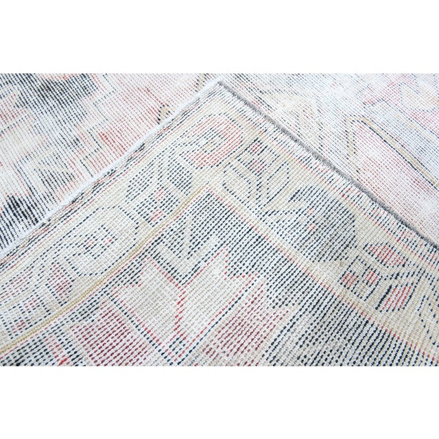 1970s Vintage Turkish Handmade Wool Cotton Runner Rug For Sale - Image 4 of 11
