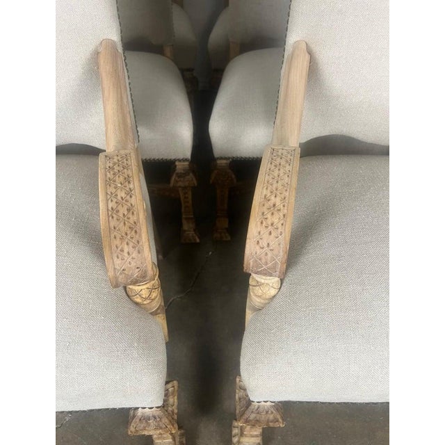 Set of Ten French Carved Wood Armchairs, Louis XV–Inspired, Early 20th Century For Sale - Image 12 of 18