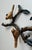Vintage Cast Metal Birds on Branch Wall Sculpture With Verdigris Patina For Sale - Image 4 of 12