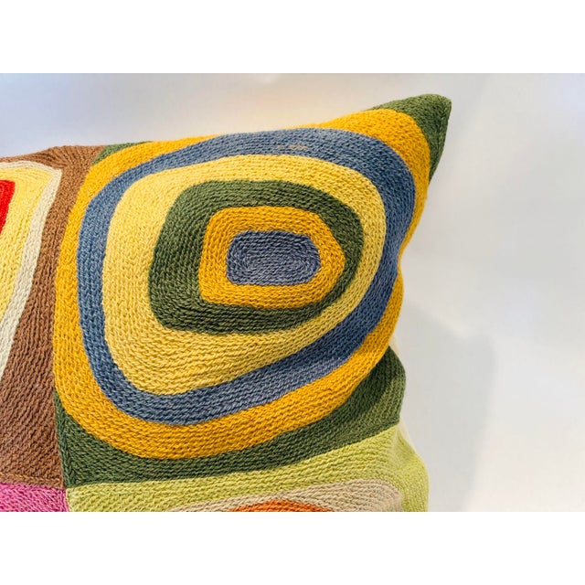 Vintage Organic Cotton Abstract Design Kandinsky Farbstudie Quadrate Colorful Throw Pillow. Beautiful Kandinsky Throw...