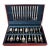 1990s Wallace Golden Corsica Gold Accent 18/10 Stainless Steel Flatware Set for 12, 64 Piece For Sale