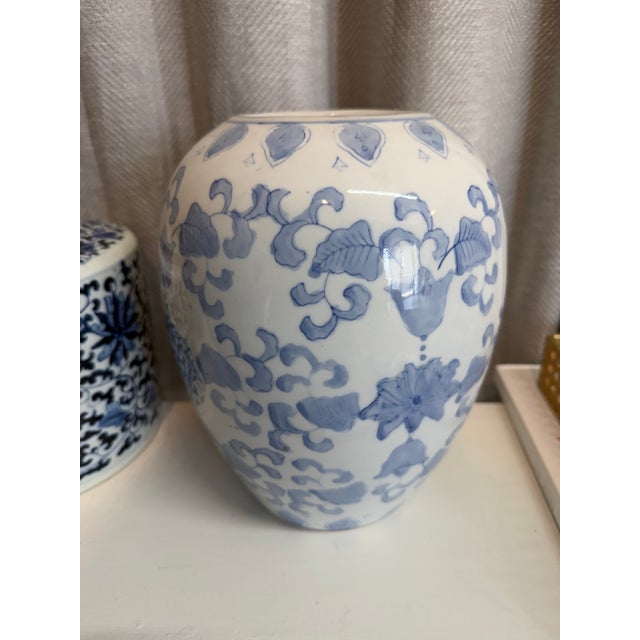 Blue Blue & White Vase, S/3 For Sale - Image 8 of 8