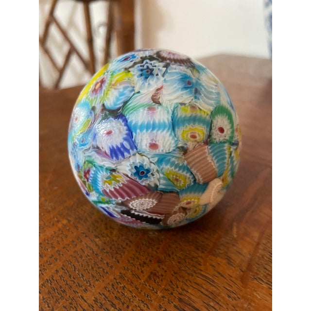 Vintage - Mid Century Murano Millefiori Glass Paperweight For Sale In New Orleans - Image 6 of 6
