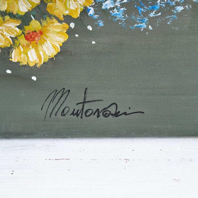 Floral Oil on Canvas by Costanza Mantovani
