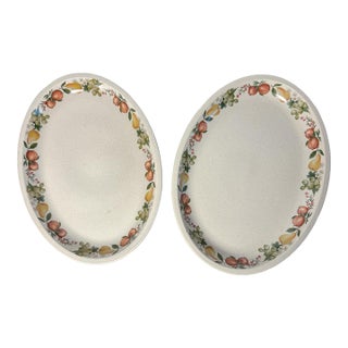 Vintage Wedgwood Quince Large Oval Serving Platters, Pair For Sale