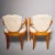 1940s French Beech Bridge Chairs With New Upholstery - a Pair For Sale - Image 5 of 11
