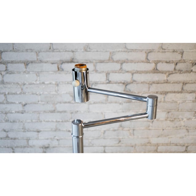 Vintage Casella Chrome Swing-Arm Floor Lamp For Sale - Image 10 of 18