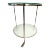 Minimalist Rolling Round Two Tiered Bar Cart by Ehlen Johansson, Circa 1970 For Sale