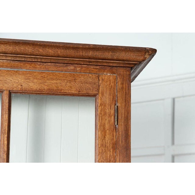 Large 19th Century Glazed Oak Bookcase Cabinet, 1870s For Sale - Image 12 of 17