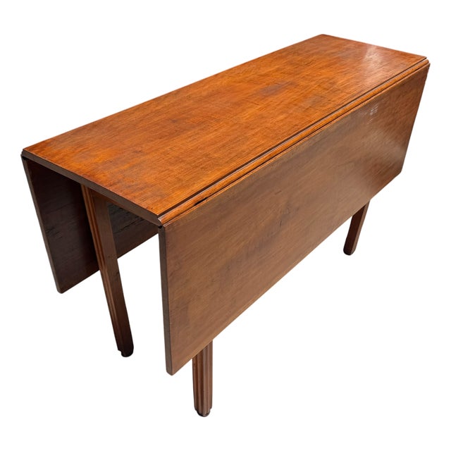 Antique 18c American Chippendale Massachusetts Drop Leaf Gate Leg Table For Sale