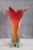 1960s Vintage Italian Red Tall Vase in Murano Art Glass, 1960s For Sale - Image 5 of 9