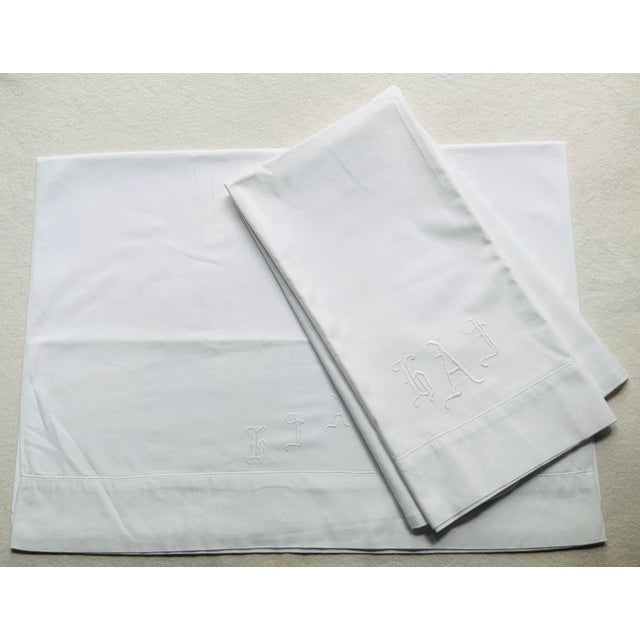 10 Antique Cotton Pillowcases — Crochet, Whitework & Monogram — Nantucket Estate, C. 1930s For Sale - Image 9 of 18