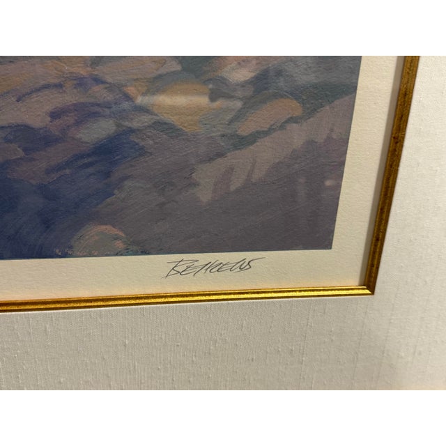 Wood Late 20th Century Howard Behrens European Street Scene Devonshire Serigraph Print 15/300, Framed For Sale - Image 7 of 9