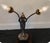 Copper Antique Art Nouveau Figural Spelter “Lady" Table Lamp, 12” High For Sale - Image 8 of 9