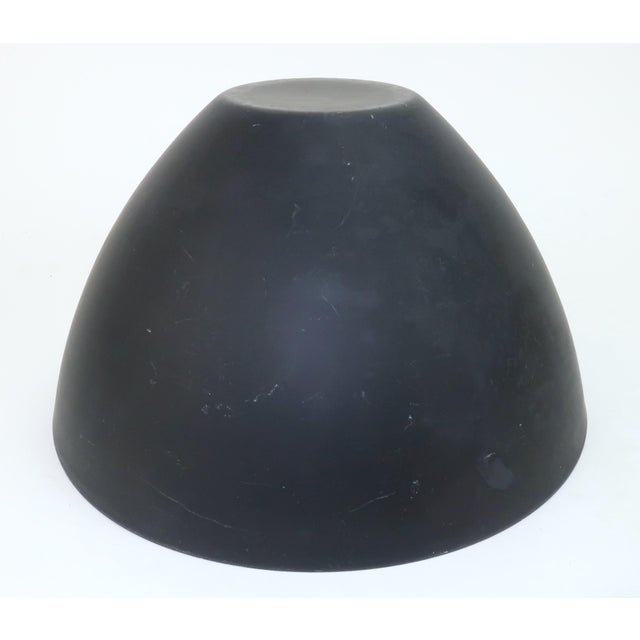 Metal Krenit Large Blue Enamel Danish Modern Bowl by Herbert Krenchel, 1960's For Sale - Image 7 of 11