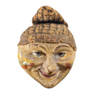 19th or 20th Century Creepy German or Folk Art Jack in the Box Jester For Sale