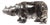 Exceptional Large Hand Carves Rock Crystal Rhino For Sale