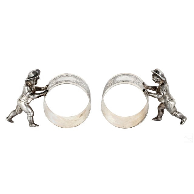 Pair of Wmf German Silver Plate Napkin Rings For Sale In Seattle - Image 6 of 6