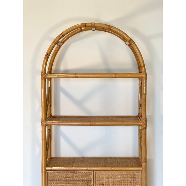 Wood Vintage Bamboo Bookcase, 1970s For Sale - Image 7 of 12