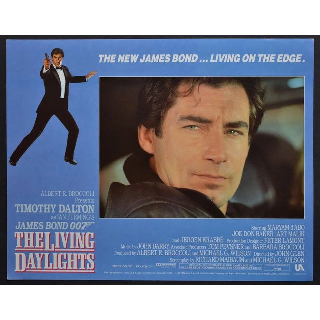 Original UK Lobby Card of John Glenn´s movie ''James Bond 007 - The living daylights'', UK 1987. Actors: Timothy Dalton...