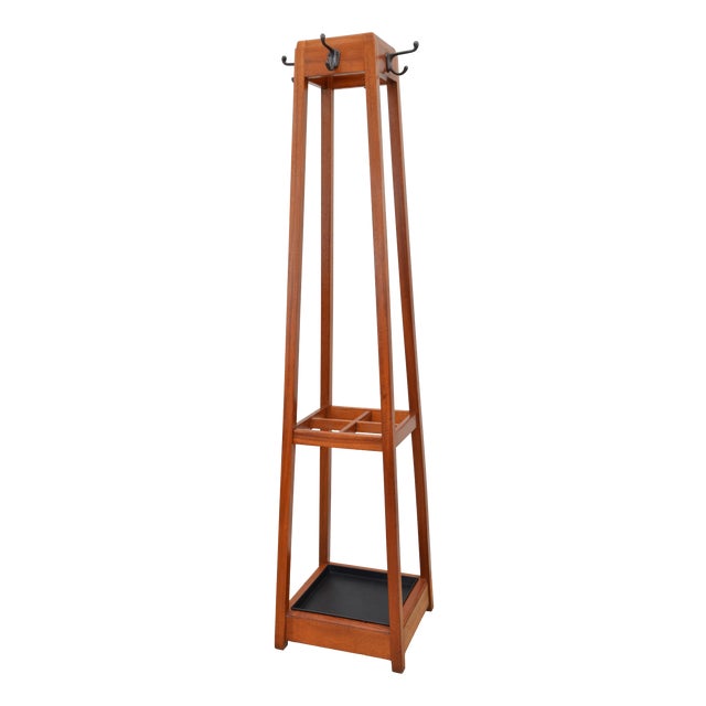 Mid-Century Modern Mahogany Coat Stand from G. W. Evans, England, 1962 For Sale