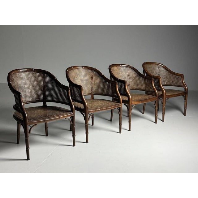 Vintage Faux Bamboo Chairs, Set of 4 For Sale - Image 5 of 18