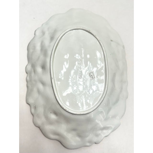 Ceramic Vintage Fitz & Floyd Wild Berries Ceramic Serving Platter – Basketweave Tray For Sale - Image 7 of 10