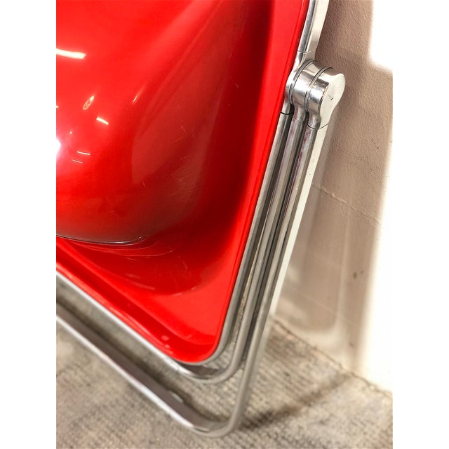 Red Plona Armchairs by Giancarlo Piretti for Anonima Castelli, Italy, 1970s For Sale - Image 12 of 15