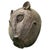 Large African Benin Bronze Leopard's Head, 1950 For Sale - Image 9 of 9
