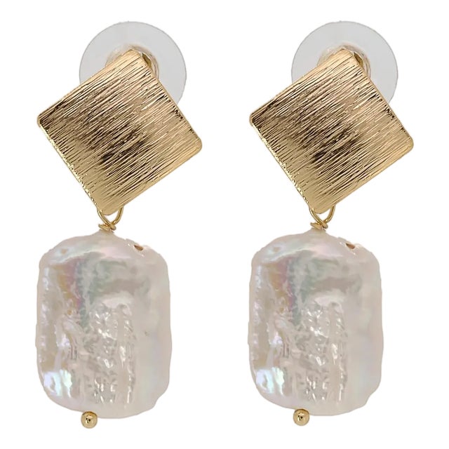 Pearl & Gold Cleopatra Earrings, A Pair For Sale