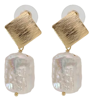 Pearl & Gold Cleopatra Earrings, A Pair