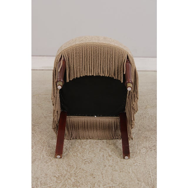 Pair of Design Master High Back Upholstered Slipper Chairs For Sale - Image 17 of 18