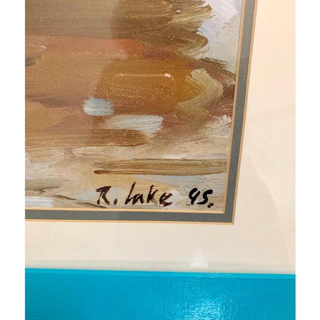 Framed in wide turquoise wood frame, this nautical themed print is perfect for a beach house or bungalow! Double matted...