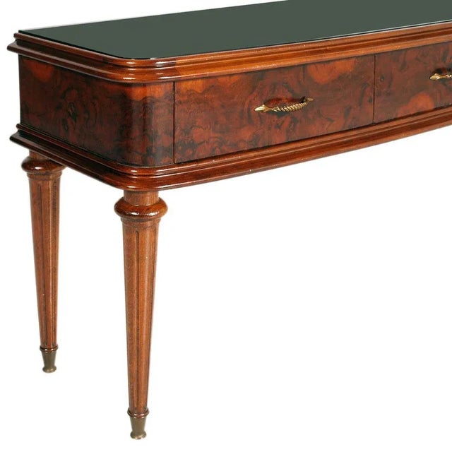 Wood Art Deco Console in Walnut Root by Paolo Buffa for Permanente Mobili Cantù, 1940s For Sale - Image 7 of 8