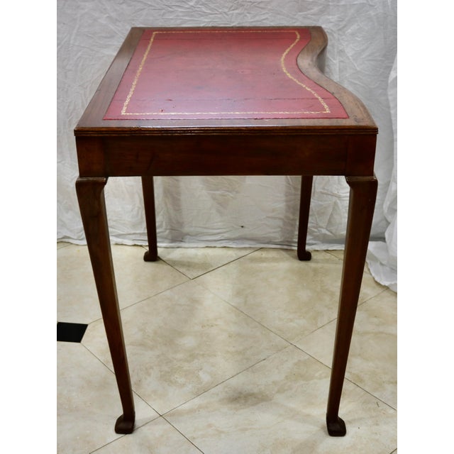 Late 20th Century Gilt Leather Top Desk For Sale - Image 5 of 5