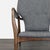 Wood Mid-Century Modern Lounge Chair With Wooden Frame and Grey Upholstery For Sale - Image 7 of 9