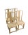 Chinese Natural Wood Color Vintage Dining Chairs, Set of 4 For Sale - Image 3 of 12