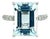 Natural Aquamarine Diamond Ring 14K W Gold 6.67 TCW Certified For Sale
