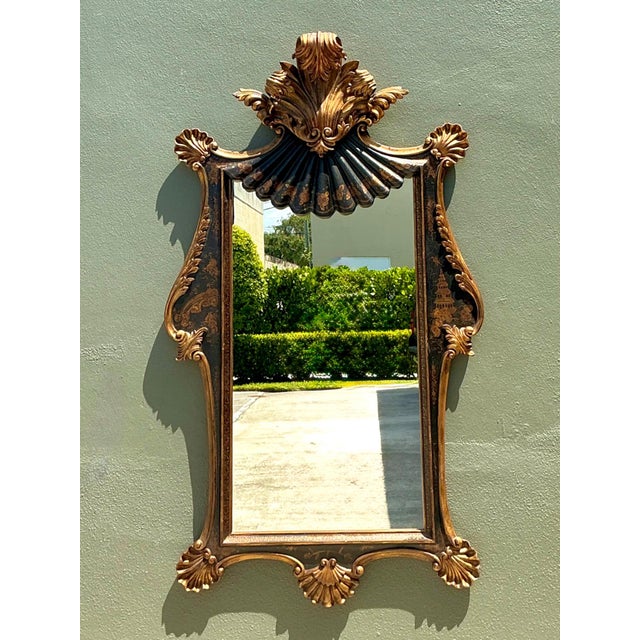 Vintage William Switzer Gilt Chinoiserie Wall Mirror For Sale - Image 14 of 16
