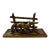 Vintage English Brass Fox Letter Rack For Sale