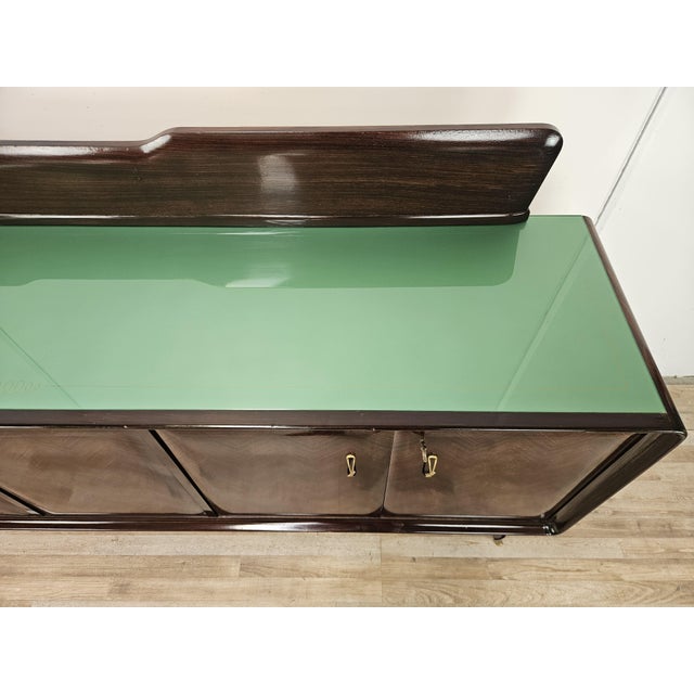 Mahogany Sideboard with Glass Top, 1960 For Sale - Image 12 of 18