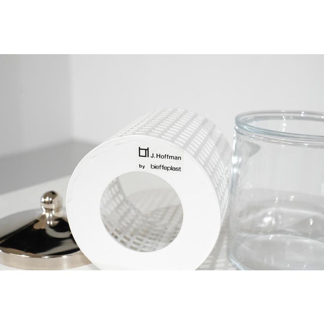 Metal Sugar Bowl by Josef Hoffmann for Bieffeplast, Italy, 1980s For Sale - Image 7 of 11