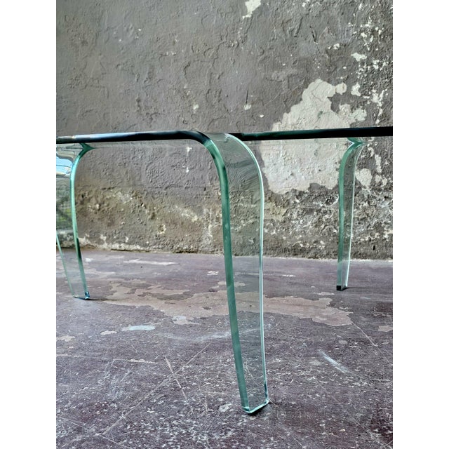 Glass Coffee Table from Fiam, 1980s For Sale - Image 9 of 11