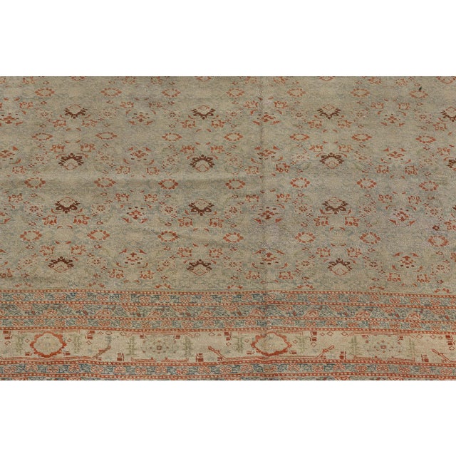 Textile Authentic 19th Century Persian Tabriz Handmade Wool Rug For Sale - Image 7 of 8