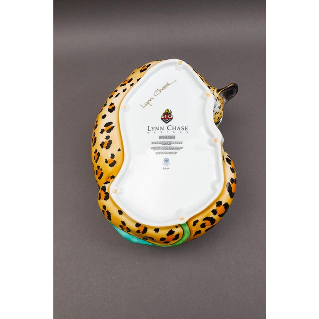 Yellow Late 20th Century Lynn Chase Jaguar Jungle Porcelain Covered Tureen, Signed For Sale - Image 8 of 11