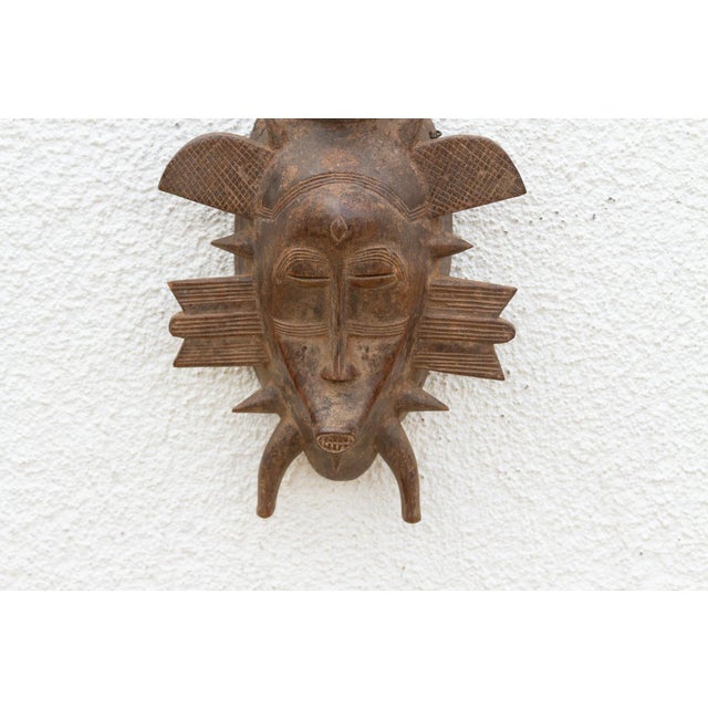 1960s Ancient Kloma Crest African Mask For Sale - Image 5 of 7
