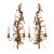 Mid-20th Century Pair of Likely-Italian Gilt Wood Wall Sconces For Sale