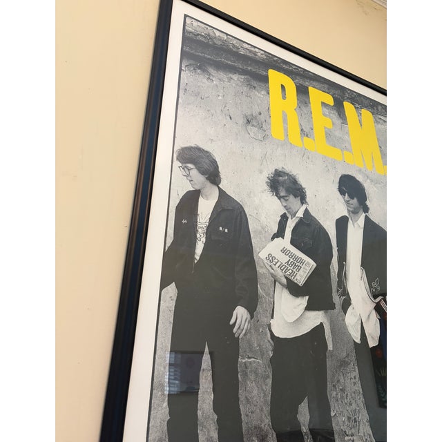 Vintage Framed Poster Featuring the American Rock Band r.e.m For Sale - Image 4 of 8